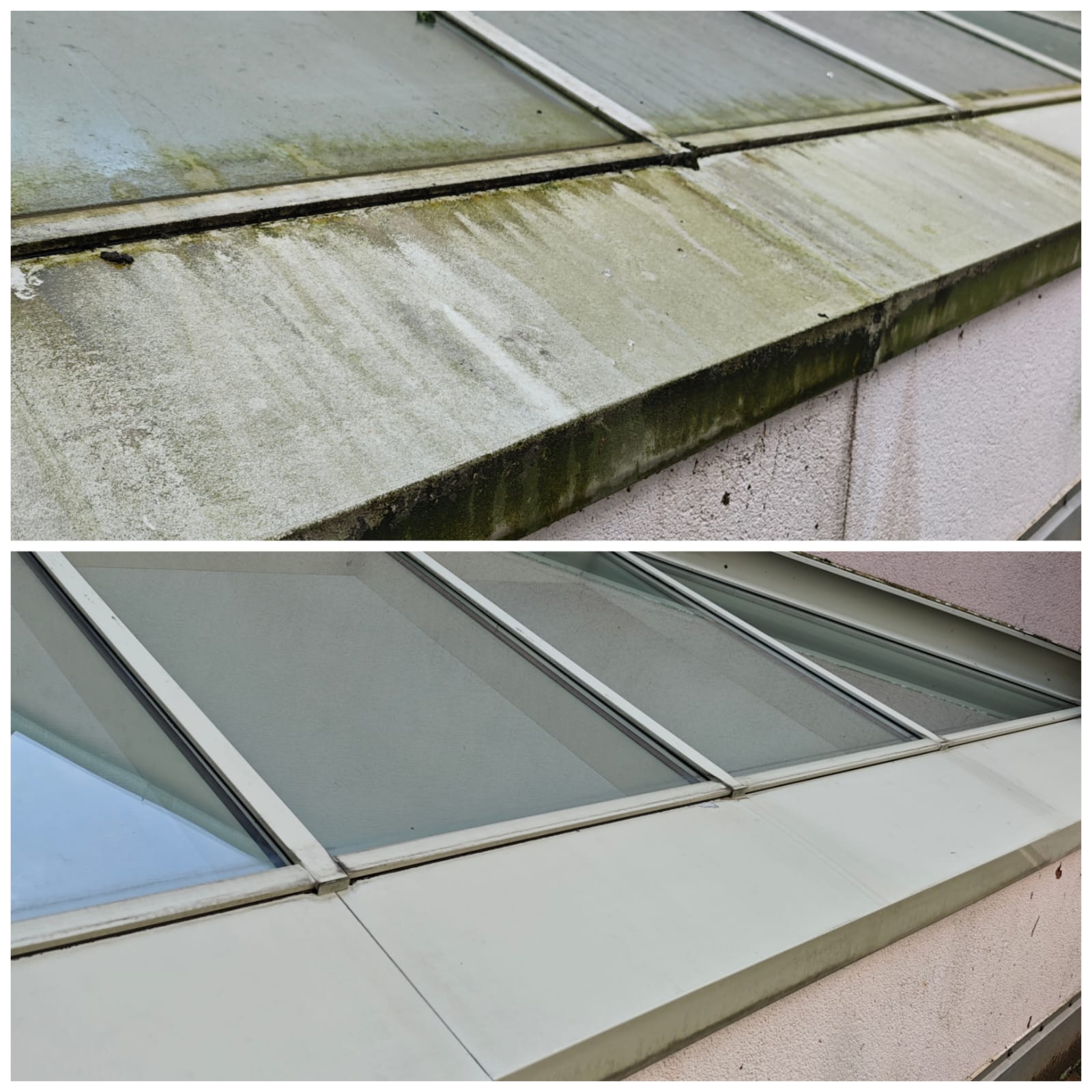 Vorher-Nachher: Fensterreinigung