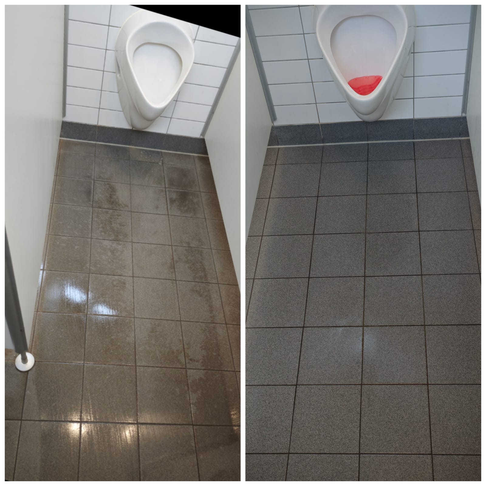 Vorher-Nachher: WC-Reinigung